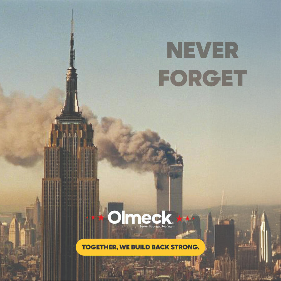 Together, we built back strong. Social media post in honor for September 11 2000